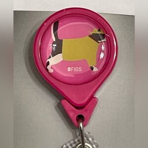 Figs Pink and Gold Dog Tag